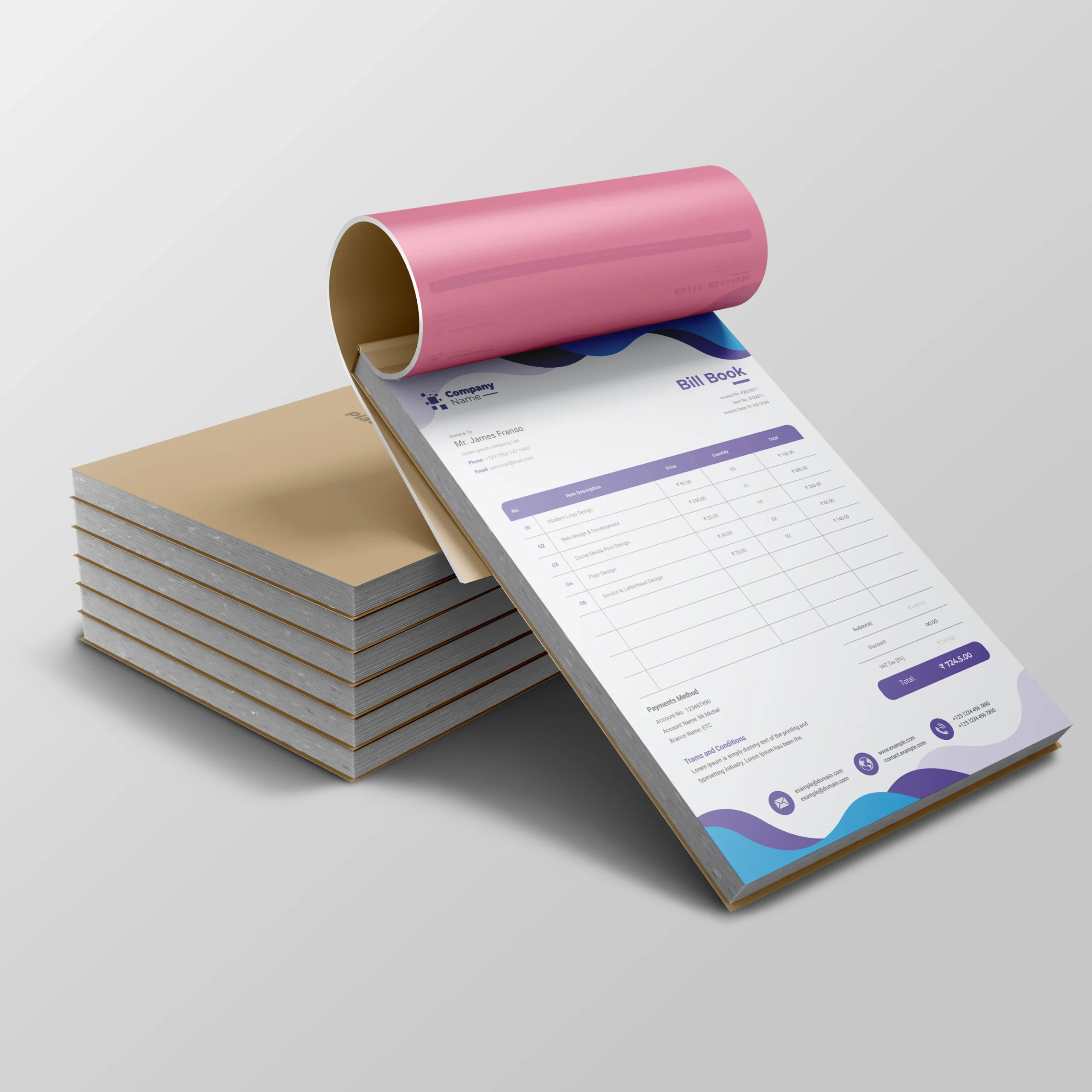 Custom Printed Invoice Books